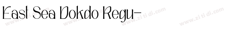 East Sea Dokdo Regu字体转换